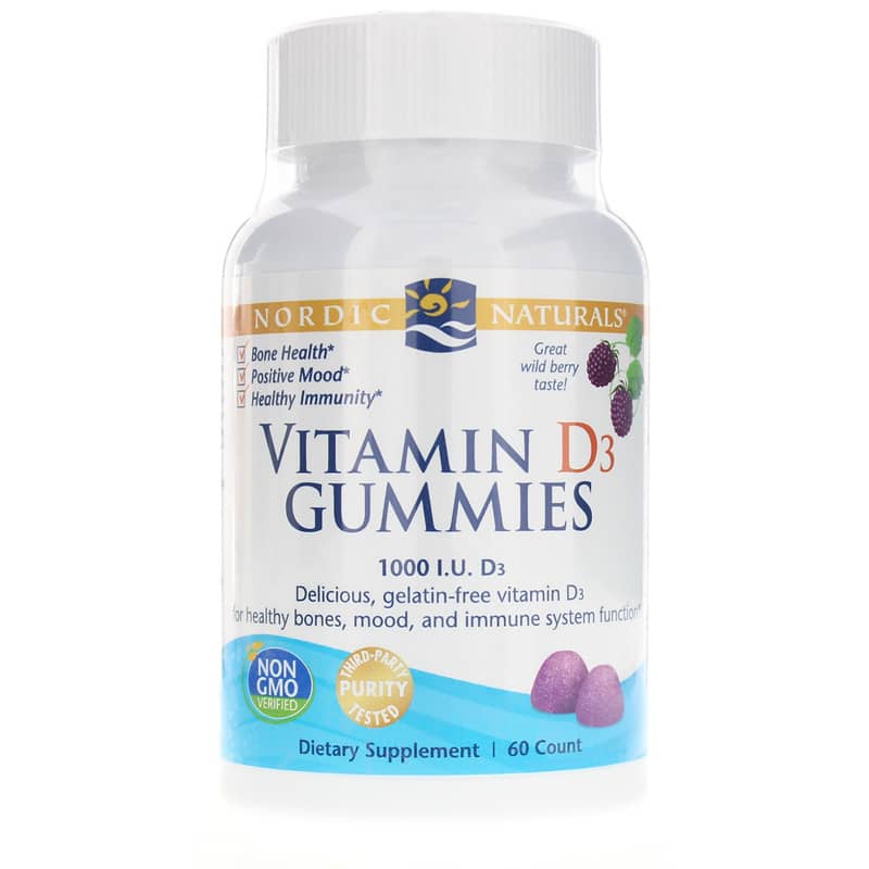 Nordic Naturals Vitamin D3 Gummies 1000 IU 60 Gummies