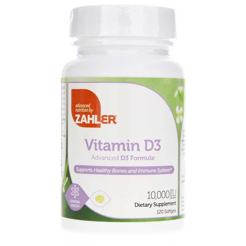 Zahler Vitamin D3 10,000 IU (250mcg) 120 Softgels
