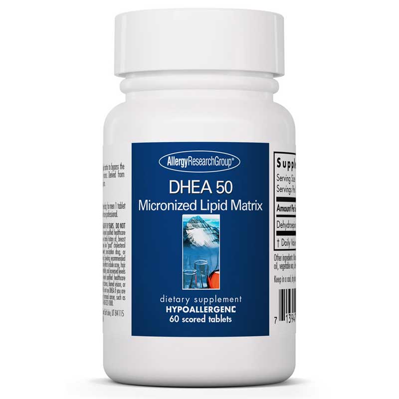 Allergy Research Group Dhea 50 Mg 60 Tablets