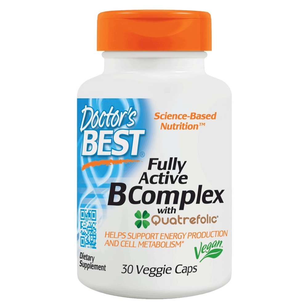 Doctor's Best - Fully Active B Complex - 30 Vegetarian Capsules