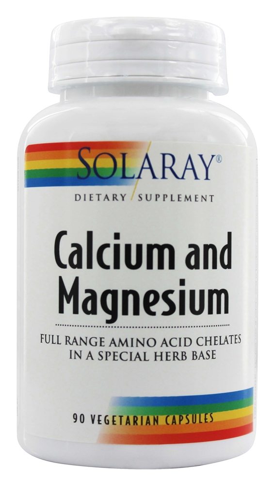 Solaray - Calcium And Magnesium - 90 Vegetarian Capsules