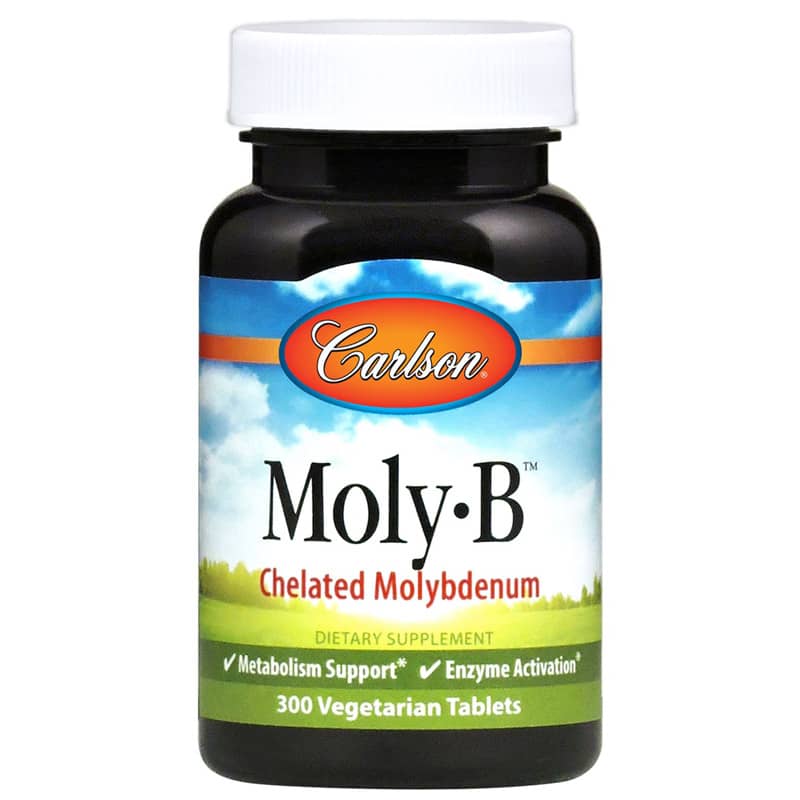 Carlson Labs Moly-B Chelated Molybdenum 300 Veg Tablets