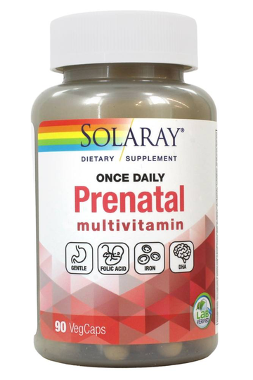 Solaray - Once Daily Prenatal Multivitamin - 90 Vegetarian Capsules