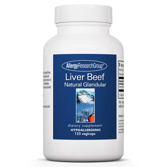 Allergy Research Group Liver Beef Natural Glandular 125 Veg Capsules