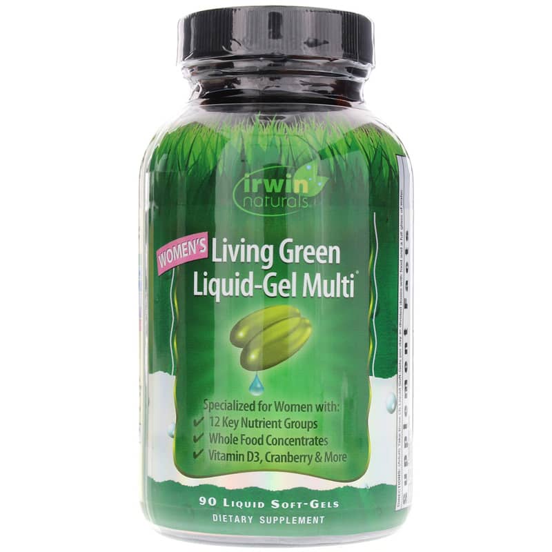 Irwin Naturals Women's Living Green Liquid-Gel Multi 90 Liquid Softgels