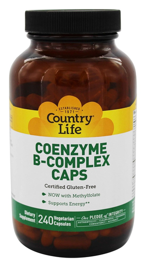 Country Life - Coenzyme B Complex Caps - 240 Vegetarian Capsules