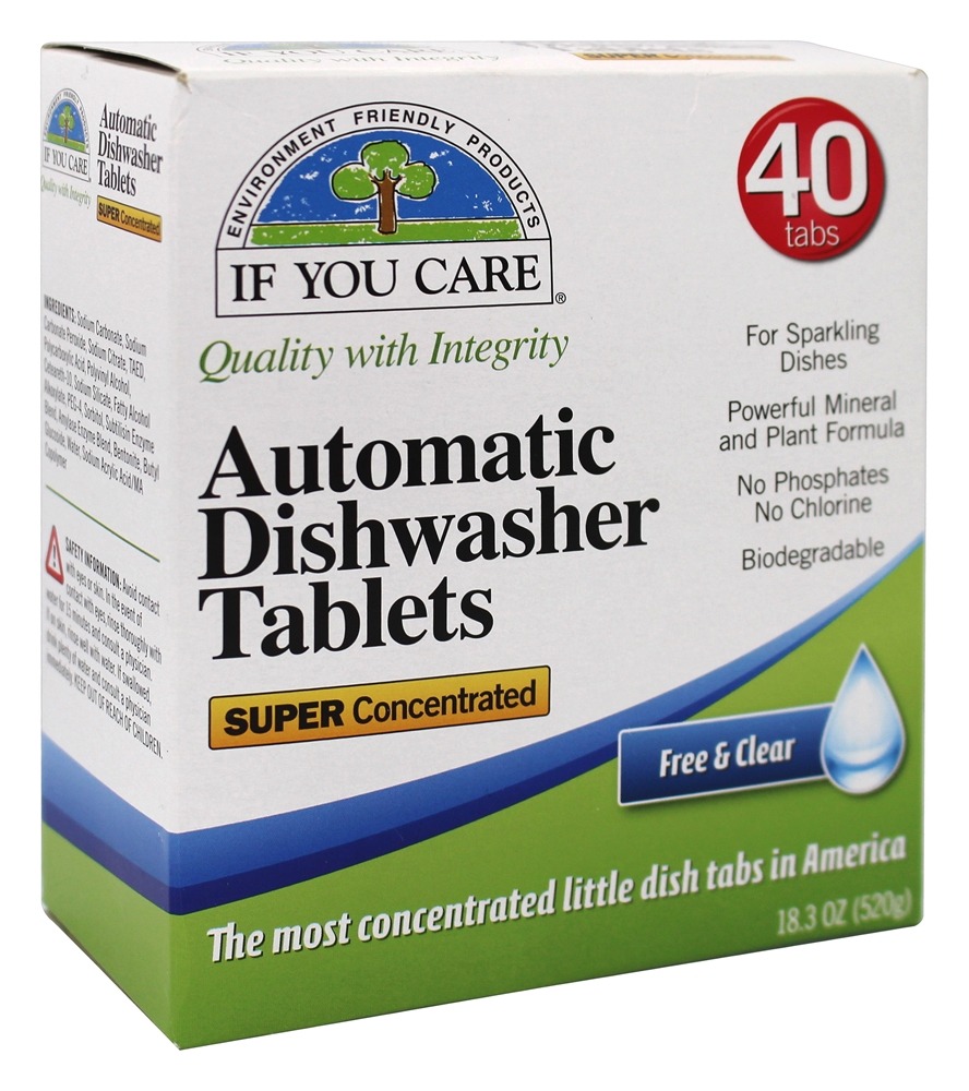 If You Care - Automatic Dishwasher Tablets Free and Clear - 18.3 oz.