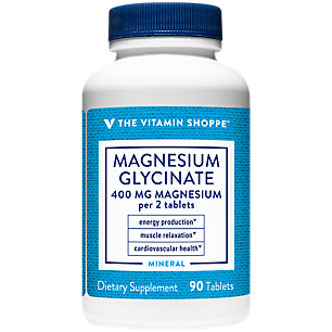 Magnesium Glycinate - Supports Energy Production, Muscle Relaxation & Cardiovascular Health - 400 MG (90 Tablets)