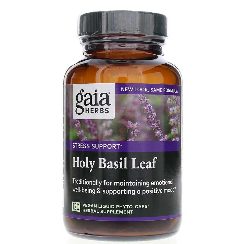 Gaia Herbs Holy Basil Leaf 120 Liquid Phyto Caps