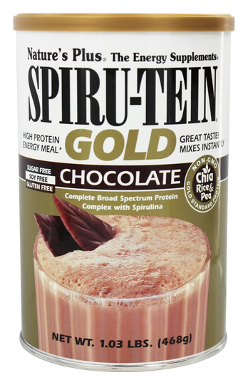 Natures Plus - Spiru-Tein Gold High Protein Energy Meal Powder Chocolate - 1.03 lbs.