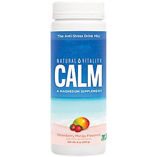 Natural Calm Magnesium Powder - Strawberry Mango (54 Servings)
