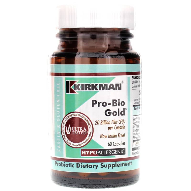Kirkman Pro-Bio Gold 20 Billion CFU Probiotic Capsules 60 Capsules