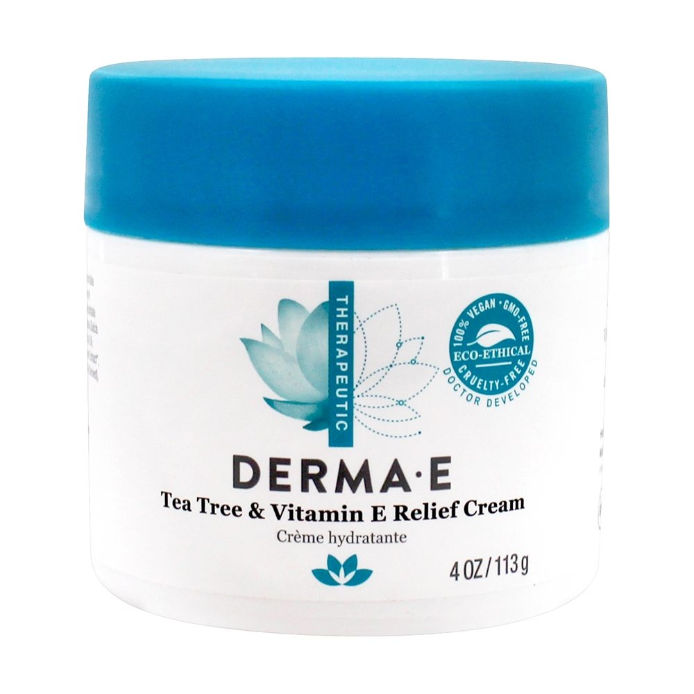 DERMA-E - Tea Tree and Vitamin E Relief Cream - 4 oz.