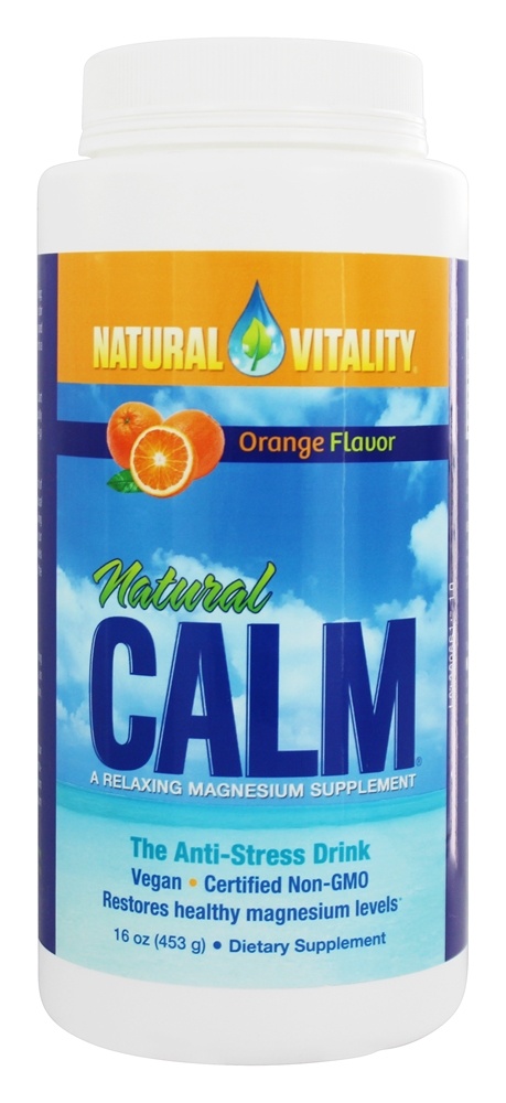 Natural Vitality - Natural Calm Magnesium Anti-Stress Drink Orange Flavor - 16 oz.