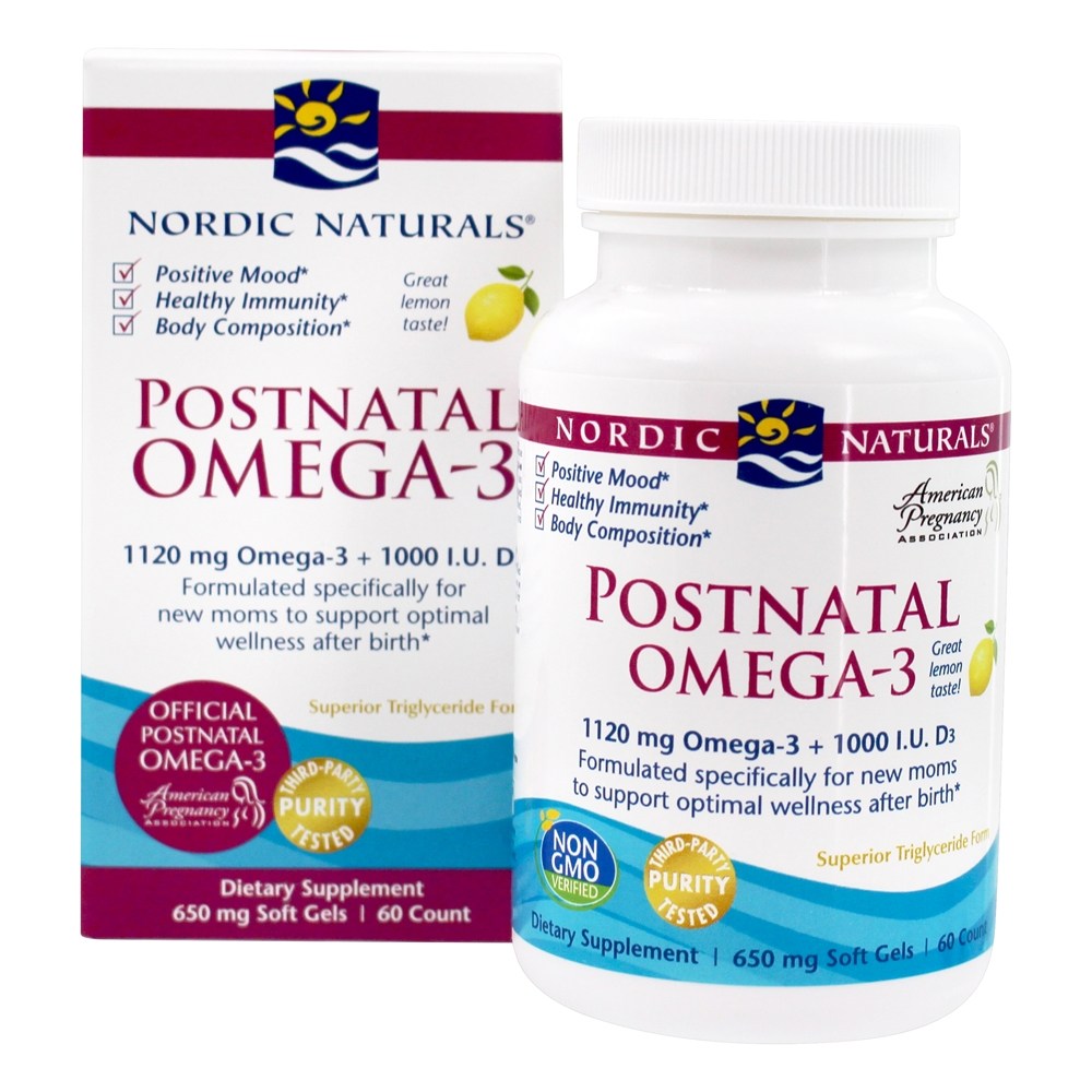 Nordic Naturals - Postnatal Omega-3 Lemon 1120 mg. - 60 Softgels
