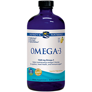 Omega-3 Liquid for Cognition, Heart Health & Immune Support - 1,560 MG - Lemon (16 fl oz)