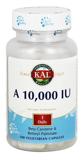 Kal - Vitamin A 10000 IU - 100 Vegetarian Capsules