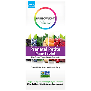 Prenatal Petite Multivitamin with Probiotics - Essential Nutrients for Mom & Baby (180 Mini Tablets)