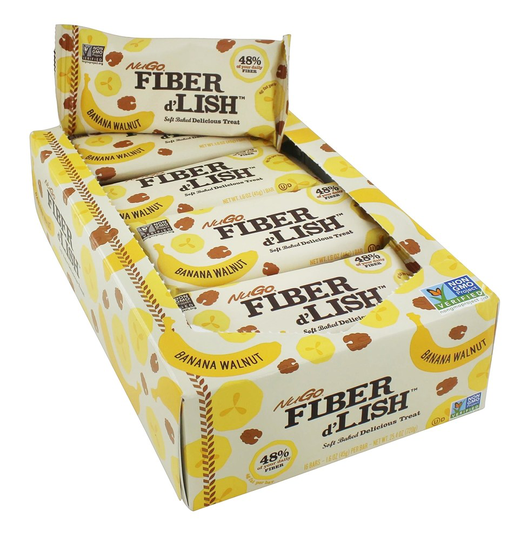 NuGo Nutrition - Fiber d'Lish Bars Box Banana Walnut - 16 Bars