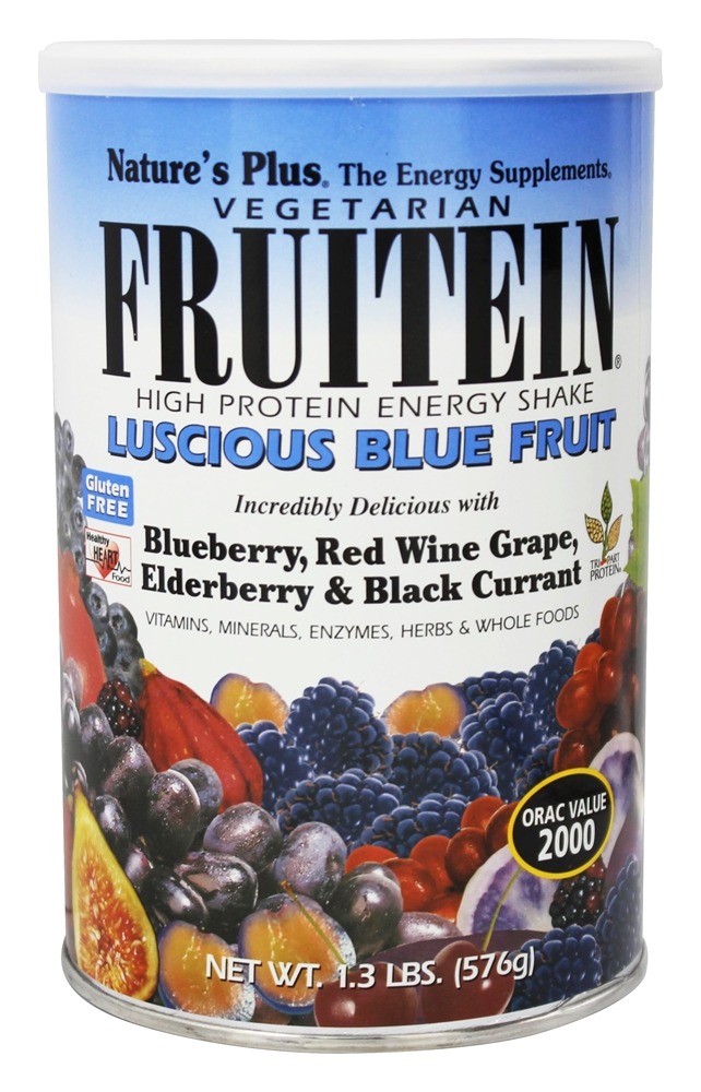 Natures Plus - Fruitein Fruit Shake Vegetarian Luscious Blue Fruit - 1.3 lbs.