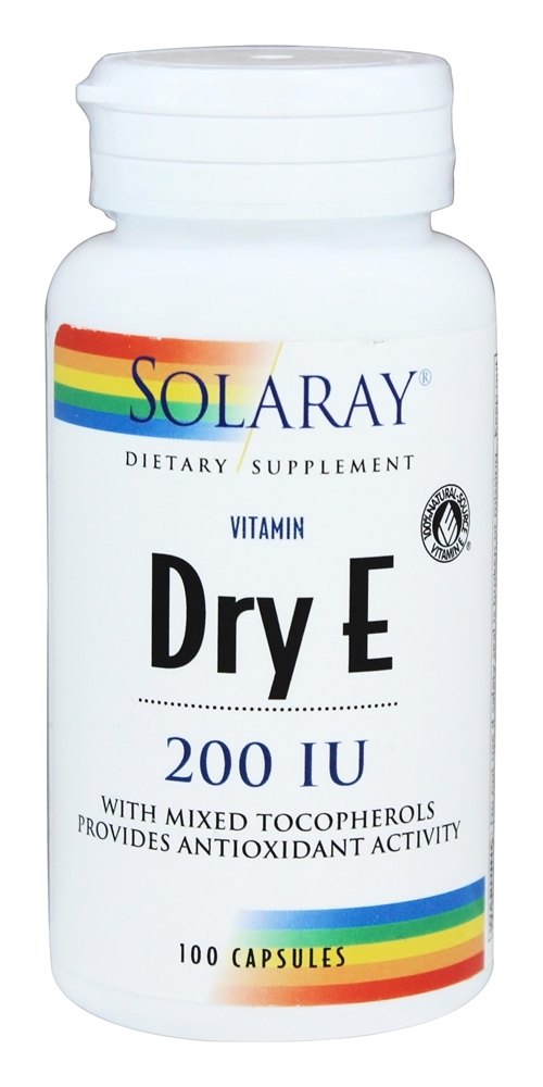 Solaray - Dry Vitamin E 200 IU - 100 Capsules