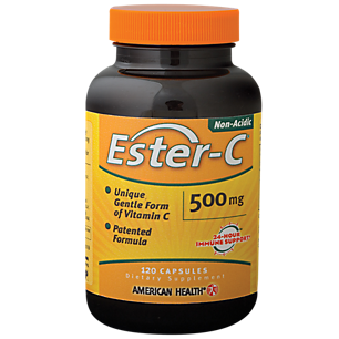 Ester-C - Non-Acidic, Gentle Form of Vitamin C - 500 MG (120 Capsules)