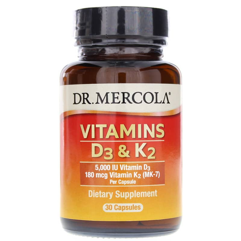 Dr. Mercola Vitamins D3 and K2 30 Capsules