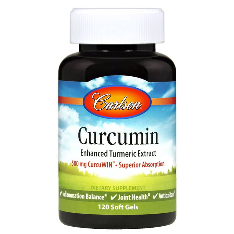 Carlson Labs Curcumin Enhanced Turmeric Extract 500 Mg 120 Softgels