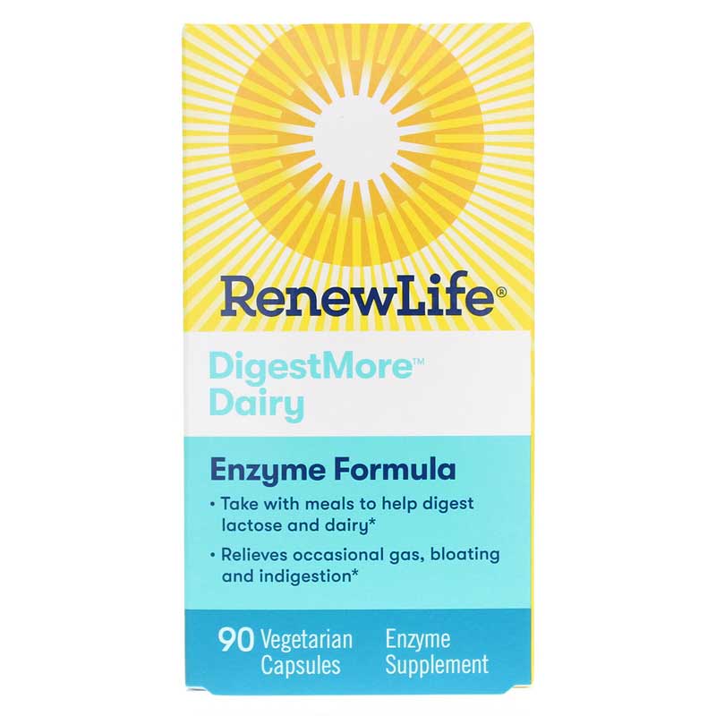 Renew Life DigestMore Dairy Enzyme Formula 90 Veg Capsules