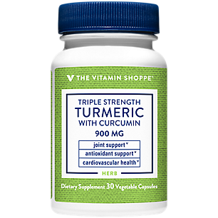 Triple Strength Turmeric with Curcumin - Joint & Antioxidant Support - 900 MG (30 Vegetarian Capsules)