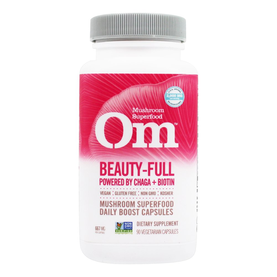 Om - Beauty Full Mushroom Superfood Daily Boost Capsules - 90 Vegetarian Capsules