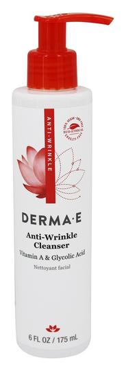 DERMA-E - Anti-Wrinkle Cleanser with Vitamin A & Glycolic Acid - 6 fl. oz.