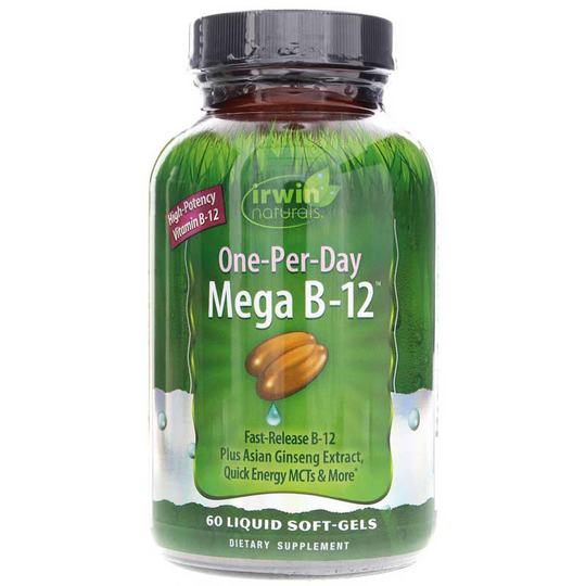 Irwin Naturals One-Per-Day Mega B-12 60 Liquid Softgels