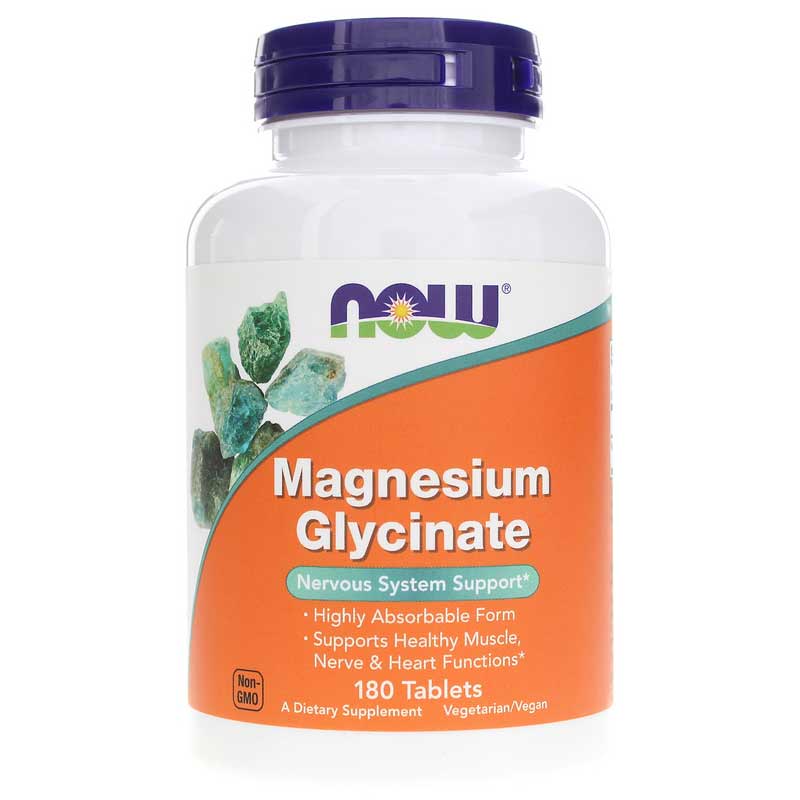 NOW Foods Magnesium Glycinate 180 Tablets