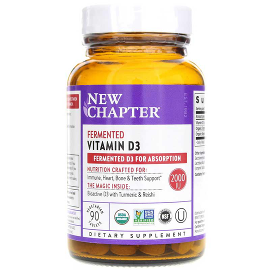 New Chapter Fermented Vitamin D3 2,000 IU, 90 Veg Tablets