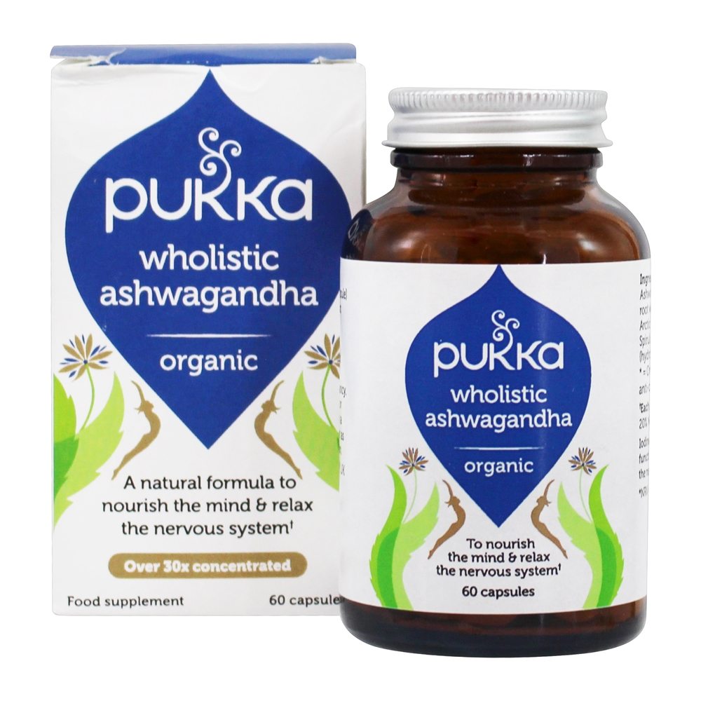 Pukka Herbs - Organic Wholistic Ashwagandha Nervous System Support - 60 Capsules