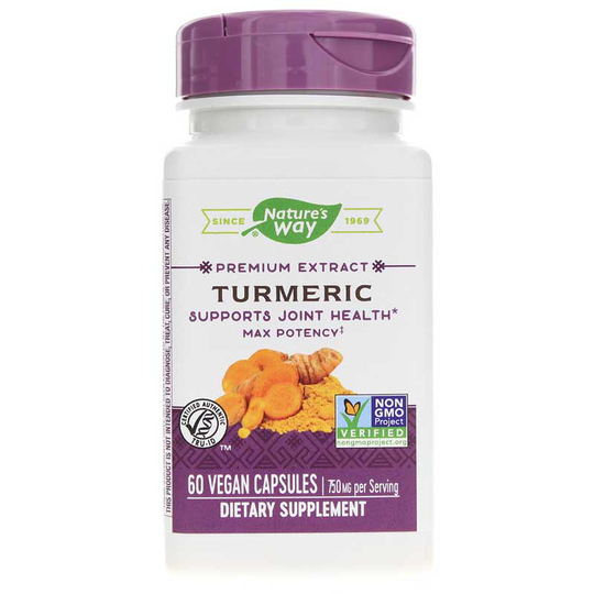 Natures Way Turmeric Premium Extract 750 Mg 60 Vegan Capsules