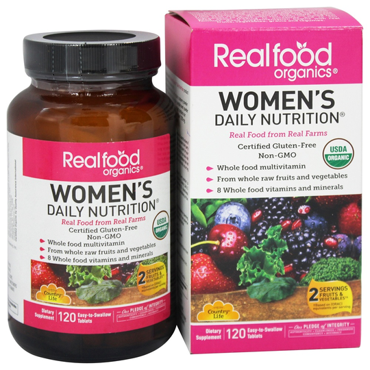 Country Life - Real Food Organics Women's Daily Nutrition - 120 Tablets