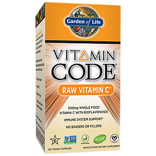 Vitamin Code Raw Vitamin C - 500 MG Whole Food Vitamin C with Bioflavonoids (120 Vegan Capsules)
