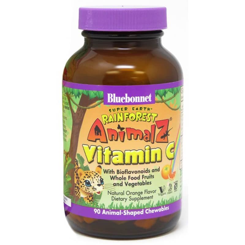 Bluebonnet RainForest AnimalZ Vitamin C Orange 90 Chewables