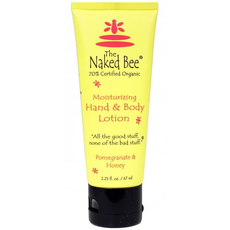 Naked Bee Moisturizing Hand & Body Lotion Pomegranate & Honey 2.25 Oz