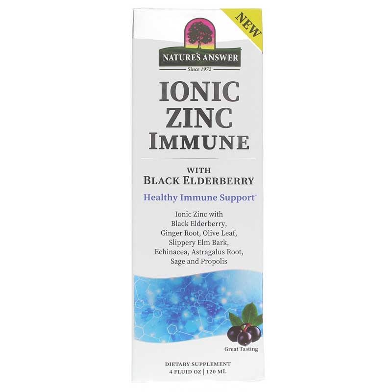 Natures Answer Ionic Zinc Immune with Black Elderberry 4 Oz
