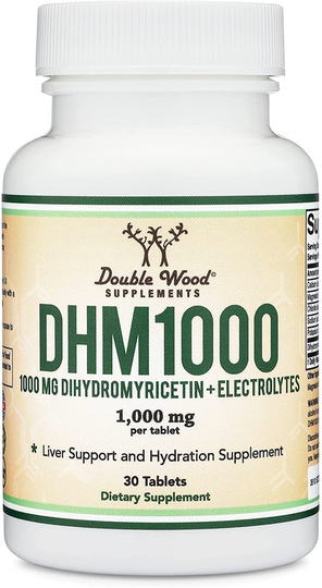 Double Wood Supplements - DHM 1000 Dihydromyricetin Electrolytes - 30 Tablets