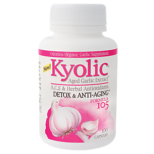 Kyolic Aged Garlic Extract - A, C, E + Antioxidants - Detox & Anti-Aging Formula 105 (100 Capsules)