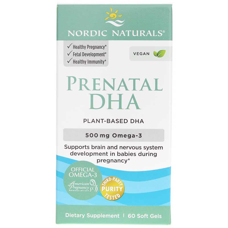 Nordic Naturals Prenatal DHA Vegan 60 Softgels