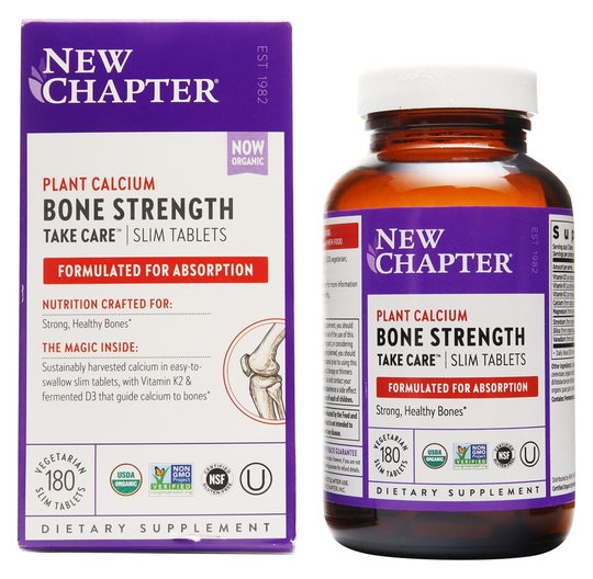 New Chapter - Plant Calcium Bone Strength Take Care Slim Tablets - 180 Vegetarian Tablets