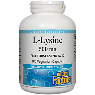 L-Lysine - 500 MG (180 Vegetarian Capsules)