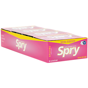 Spry Sugar Free Gum with Xylitol - Natural Bubblegum (20 Packs)