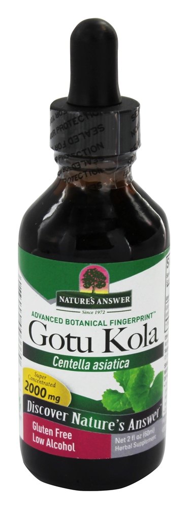 Nature's Answer - Gotu Kola Herb Organic Alcohol - 2 fl. oz.