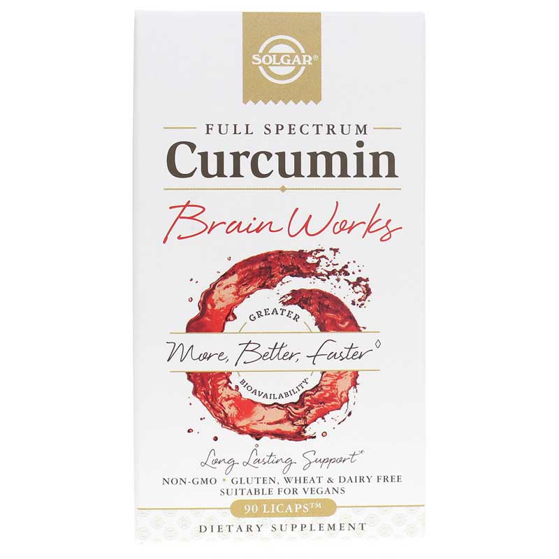 Solgar Full Spectrum Curcumin Brain Works 90 Licaps